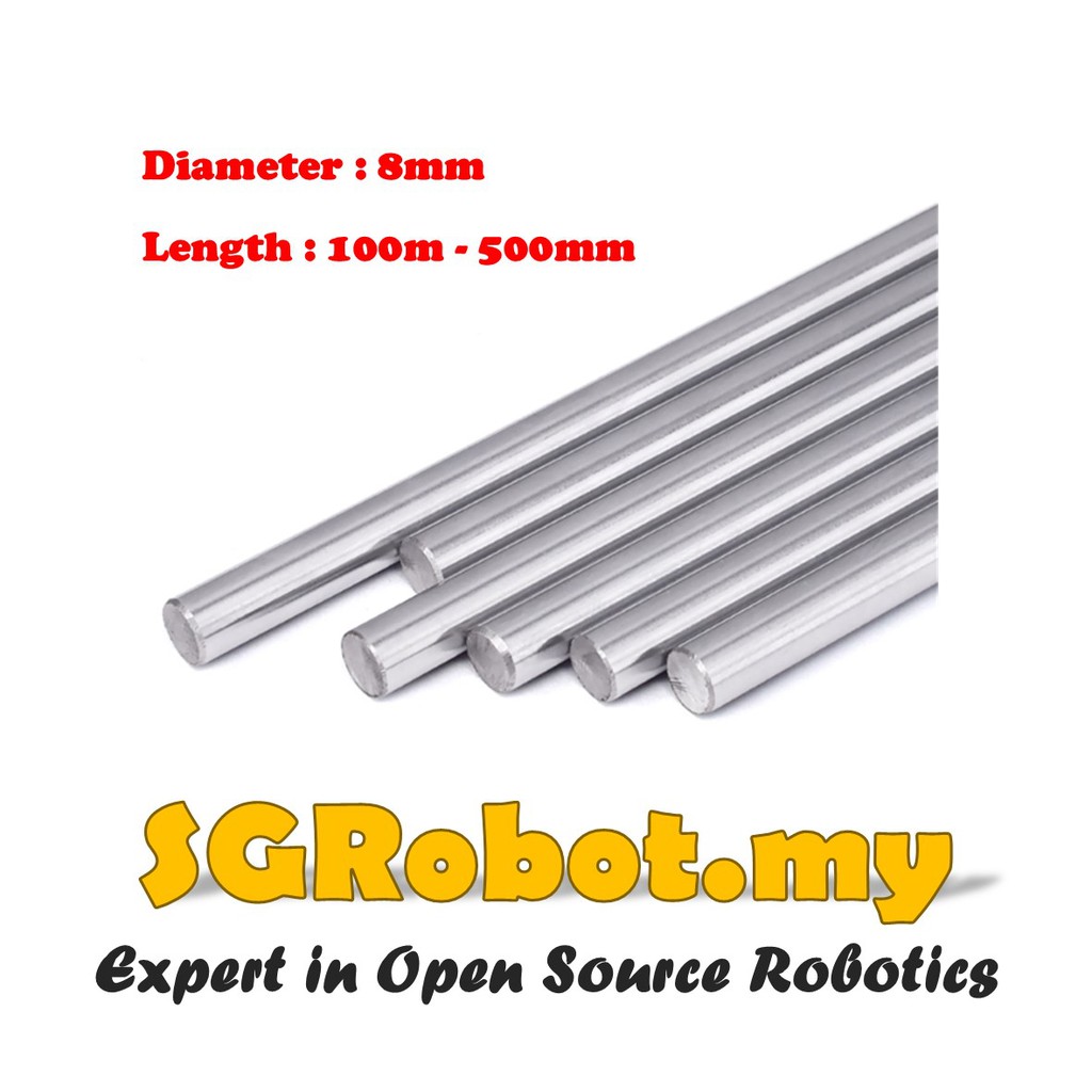 8mm Harden Linear Shaft Hardened Rod 100mm - 500mm | Shopee Malaysia
