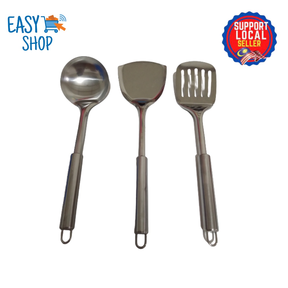 Wok Spatula / Ladle Soup / Slotted Turner Stainless Steel (1Pc) Shopee Malaysia