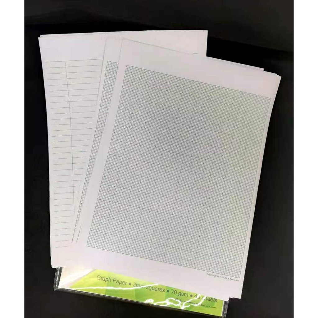 A4 Graph Paper 70gm 100 sheets / Graph paper Pack / Writing Paper