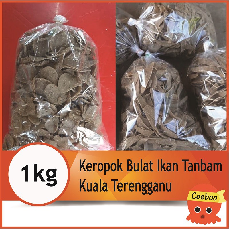 COSBOO Borong 1kg Keropok Keping Asli Ikan Tamban Bulat ...