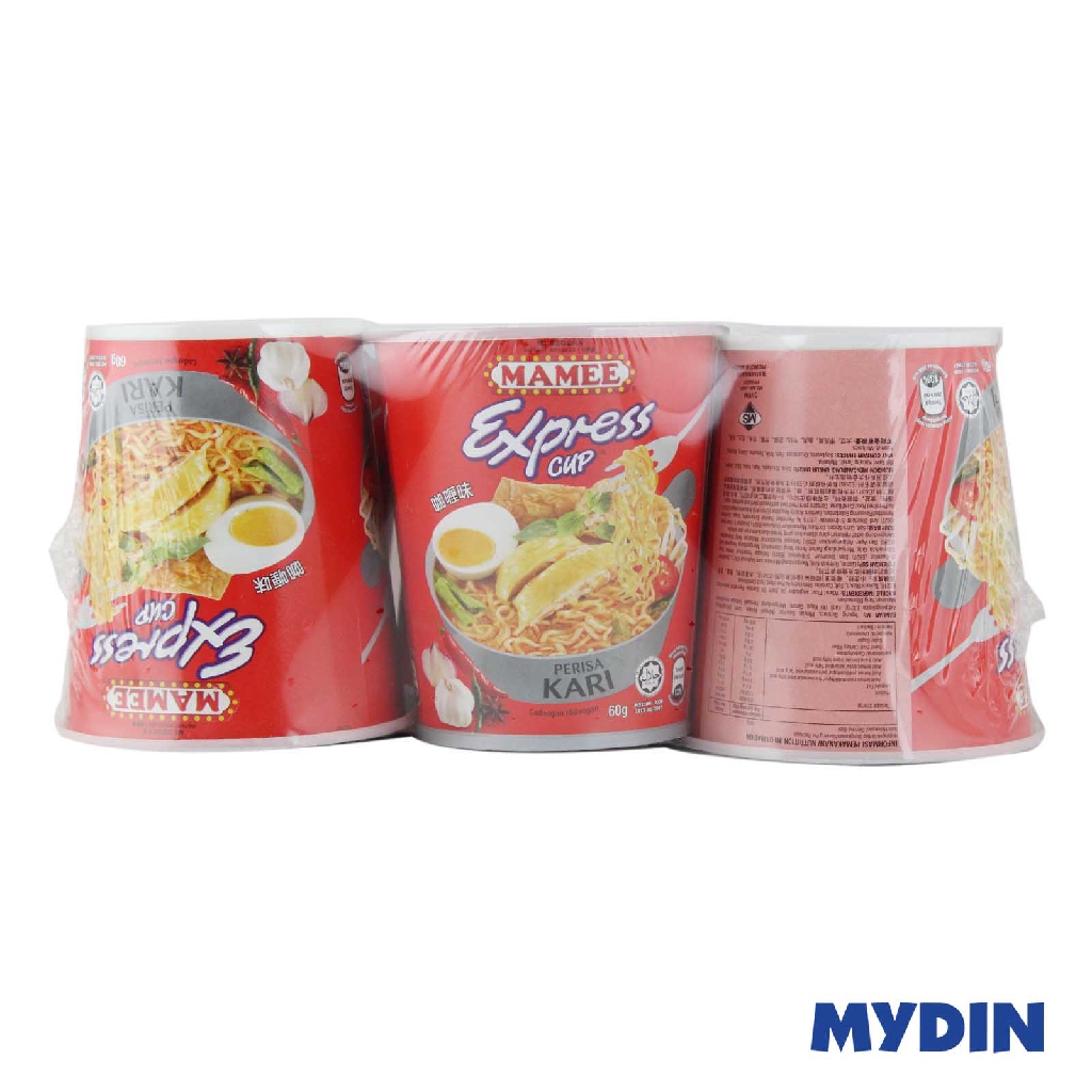 Mamee Express  Cup Instant  Noodle 60g x 6 4 Flavours 