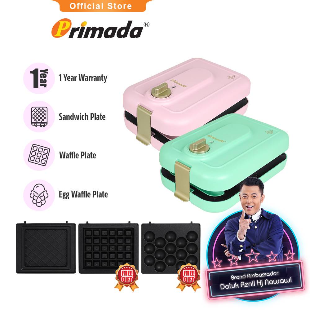 Primada 3in1 detachable waffle maker