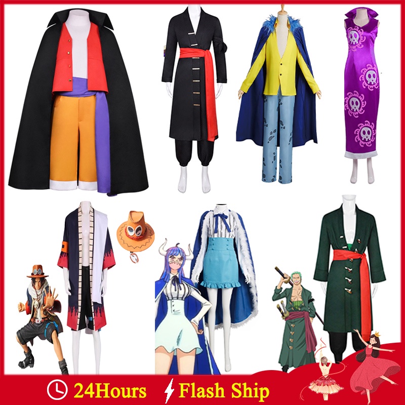One Piece Anime Cosplay Luffy Roronoa Zoro Costume Trafalgar Law