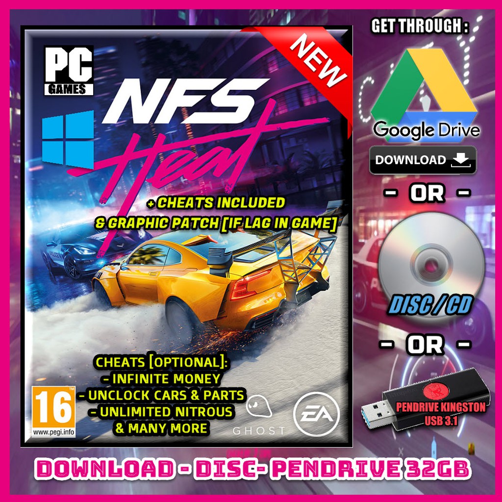 Need For Speed Heat Nfs Heat Download Disc Pendrive Shopee Malaysia