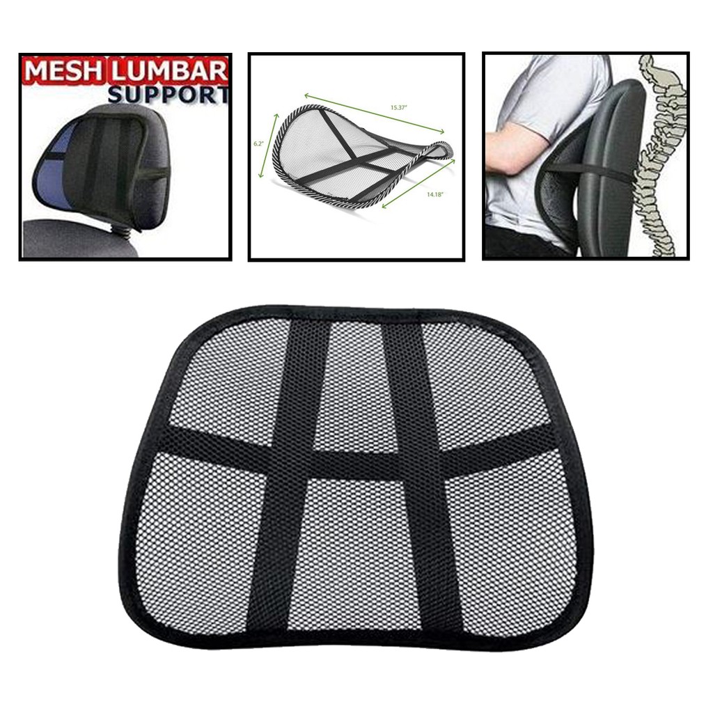 Waist Pillow Posture Corrector Chair Lumbar Cushion Mesh Back Brace