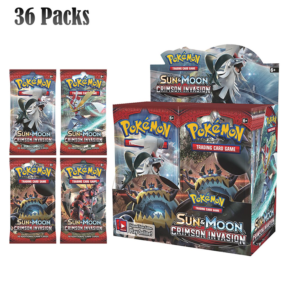 Pokémon Sealed Booster Packs Sun Moon Crimson Invasion 9