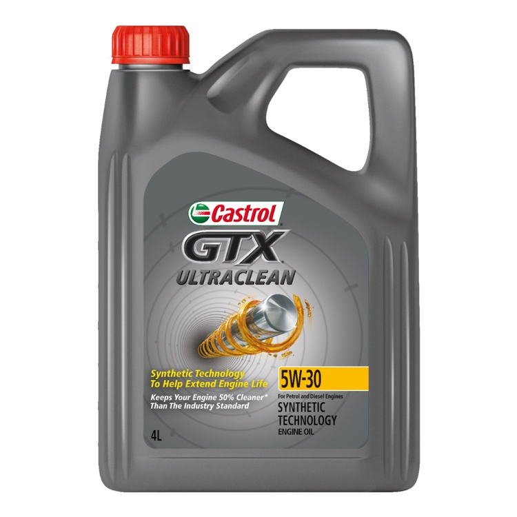 Castrol GTX ULTRACLEAN 5W-30 for Petrol and Diesel Cars (4L)