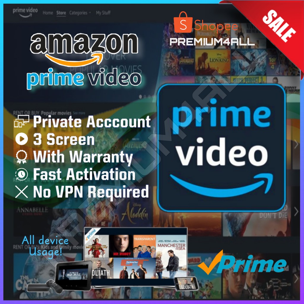 Amazon Prime Video 𝟭 𝐌𝐎𝐍𝐓𝐇 Private Account All Device Usage Limited Promo Shopee Malaysia