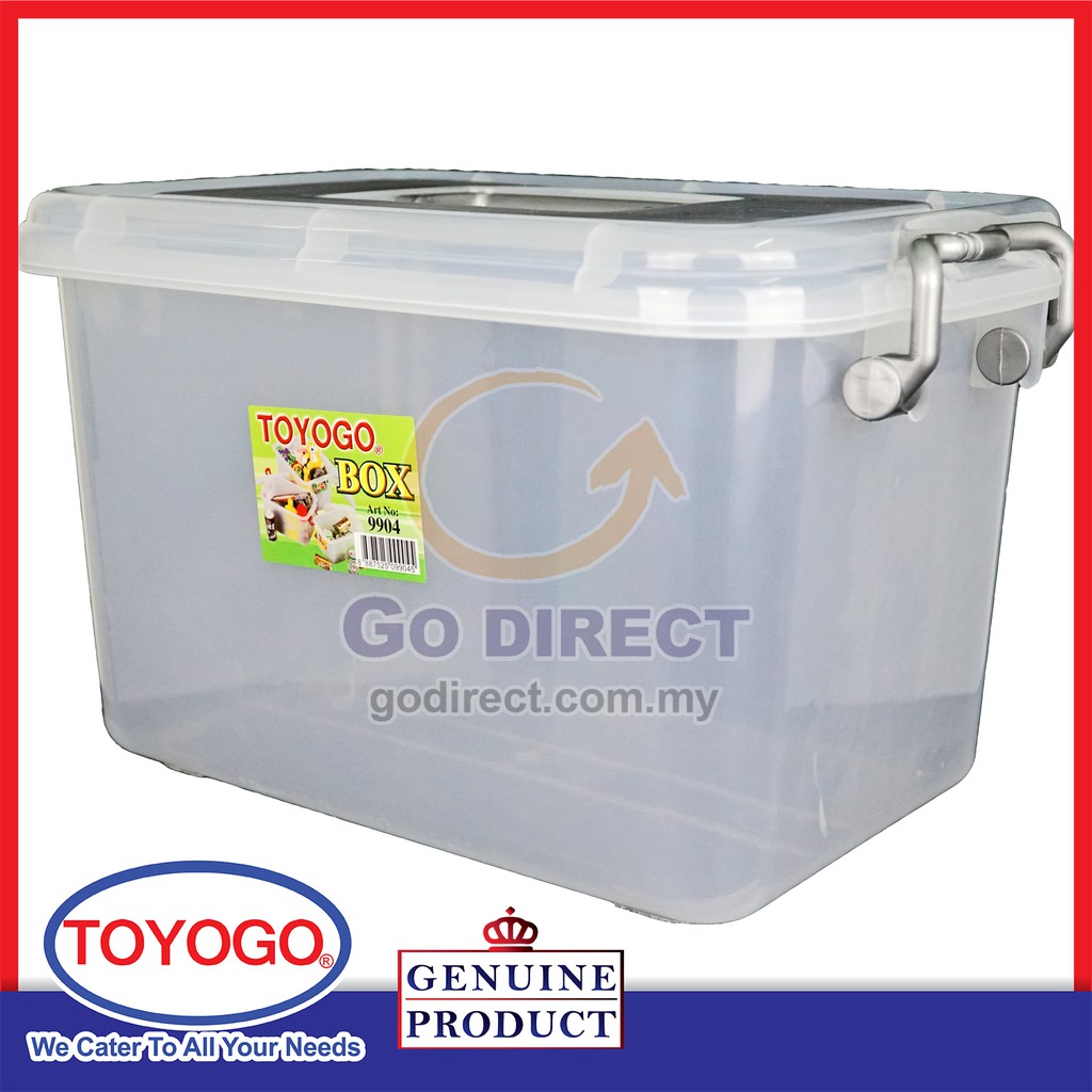 2 x TOYOGO 11.5L Storage Box Plastic Container Space Saving Home Office
