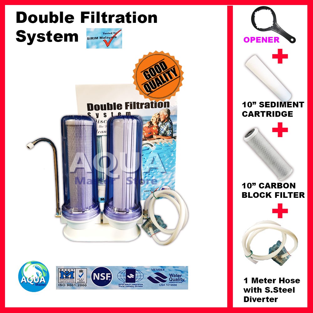 COUNTER TOP DOUBLE FILTRATION SYSTEM | Shopee Malaysia