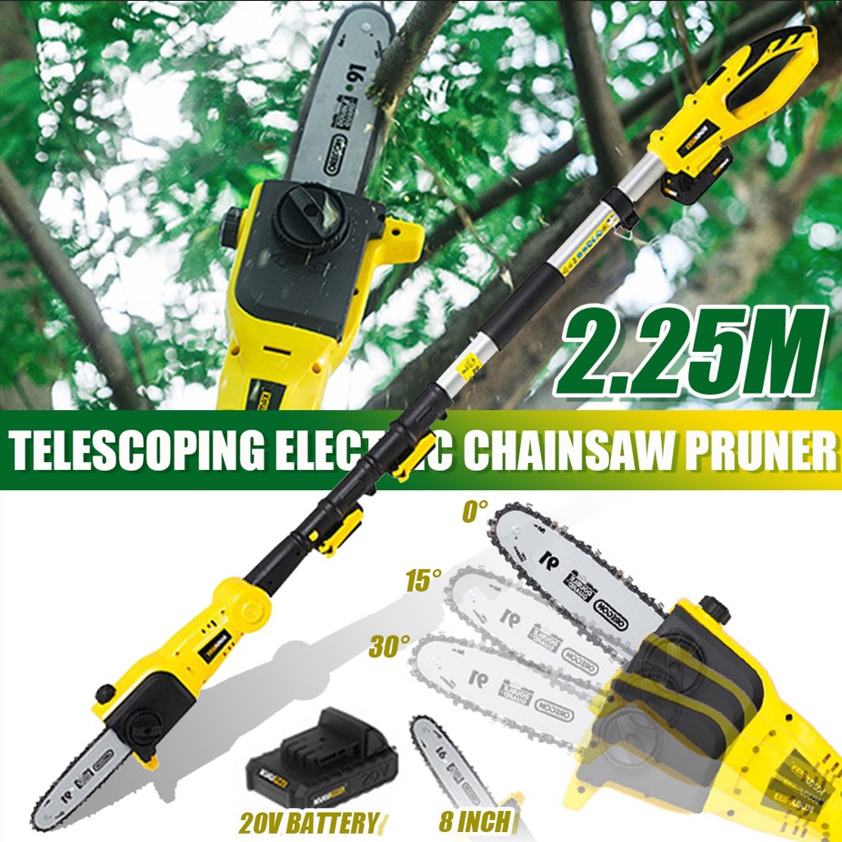 2.25M 8 Inch Cordless Tree Trimmer Pole Saw Telescoping Electric