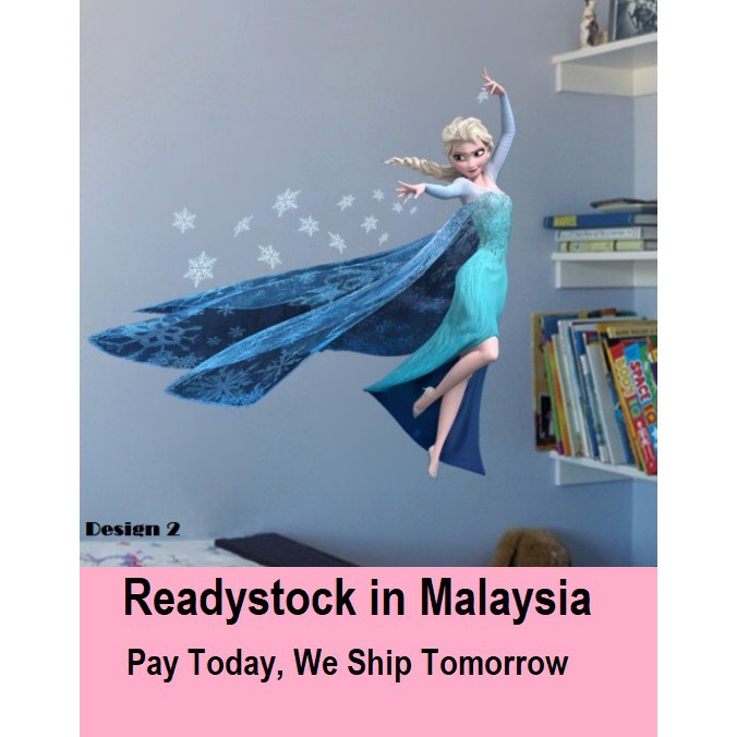 Readystock In Malaysia Frozen Elsa Frozen 2 Room Decoration Kindergarten Wall Sticker