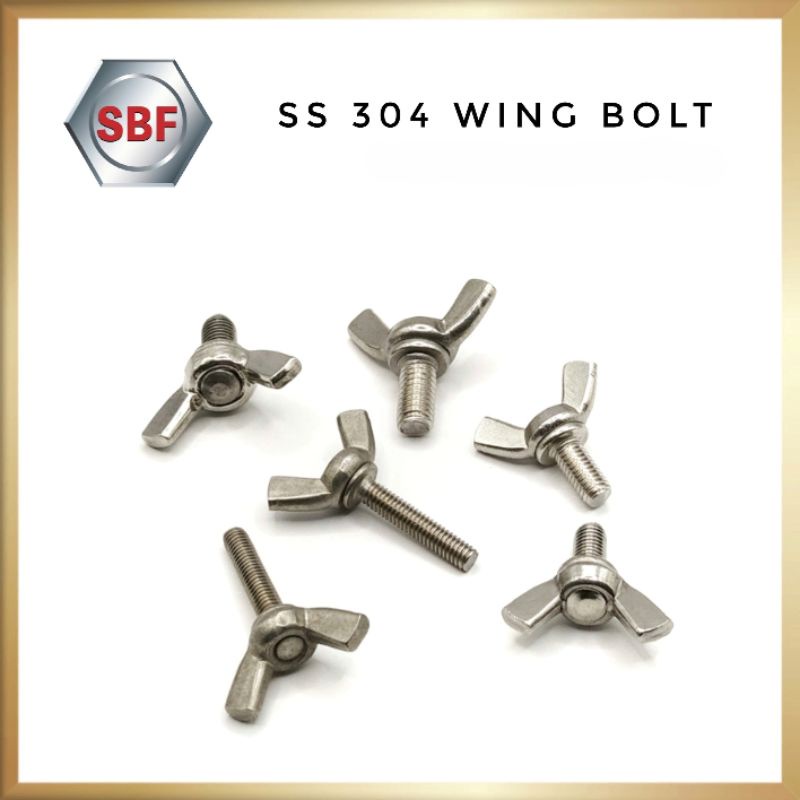 SS 304 WING BOLT/BUTTERFLY BOLT M5 ~M8 | Shopee Malaysia