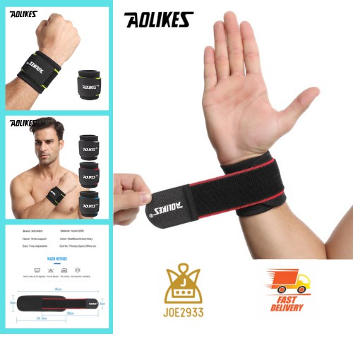 AOLIKES Adjustable wristband Fitness Bandage Wrist Support Protective gear wrist band Badminton Tennis