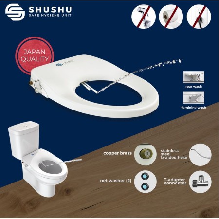 Toilet Bidet Seat Cover Shushu Modern Japanese Style No Electric Ee Malaysia - Electric Toilet Bidet Seat Cover