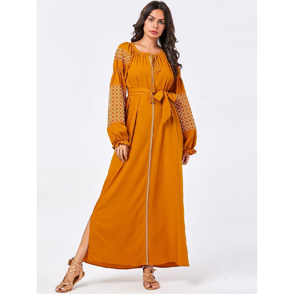 plus size orange maxi dress