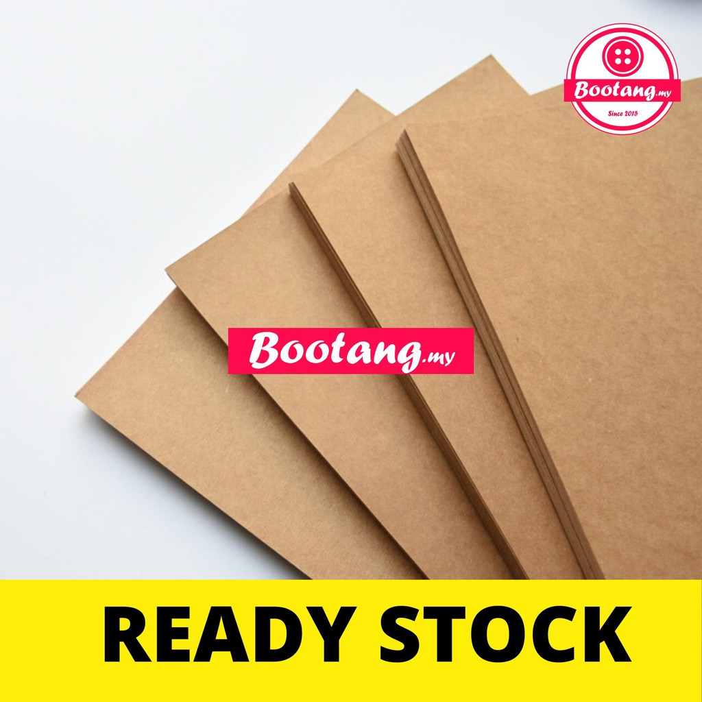 100pcs A4 / A3 Kraft Paper 175gsm / 275gsm Craft Paper Brown Paper Kertas Kraf (10/ 50 / 100 Pcs)