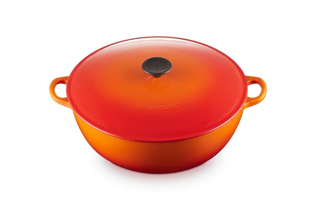 Le Creuset Stir-fry Marmite Classic Range 32cm - Cherry Red/Flame ...