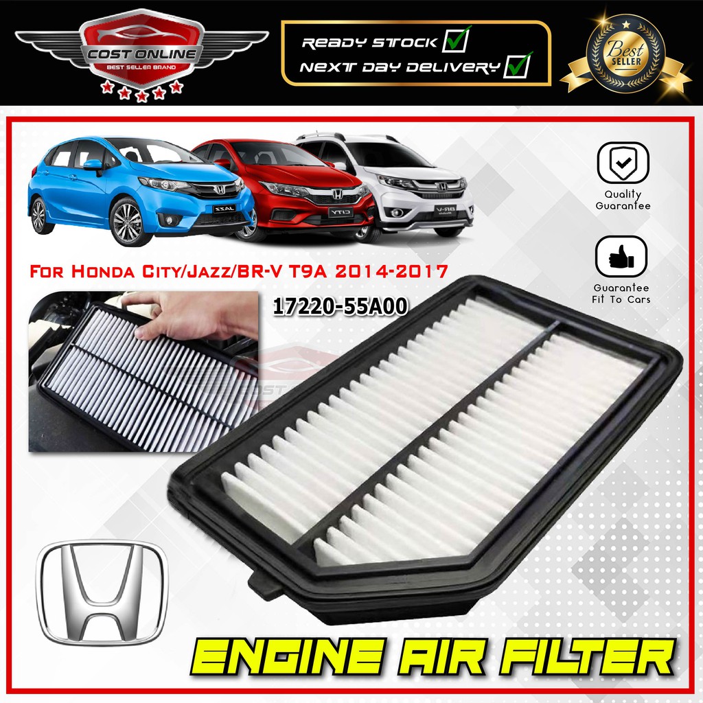 Engine Air Filter 17220-55A-Z01 for Honda City / Jazz / BR-V T9A (2014-2017)