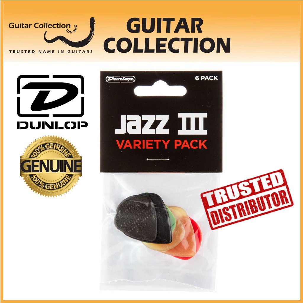 Jim Dunlop PVP103 Guitar Pick Jazz Variety Pack, pcs pack Shopee  Malaysia