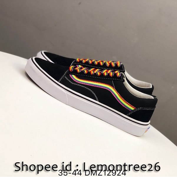 vans old skool rainbow black