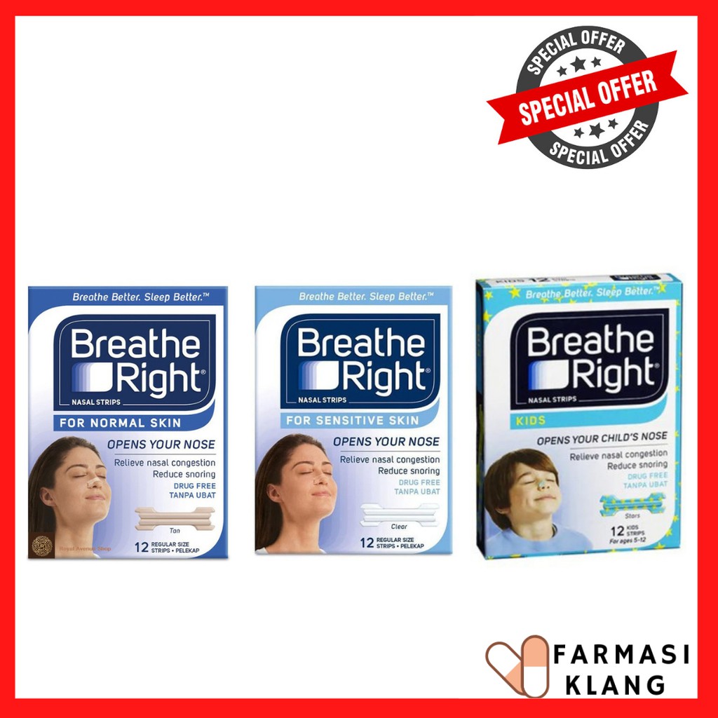 Breathe Right Nasal Strips 12 S