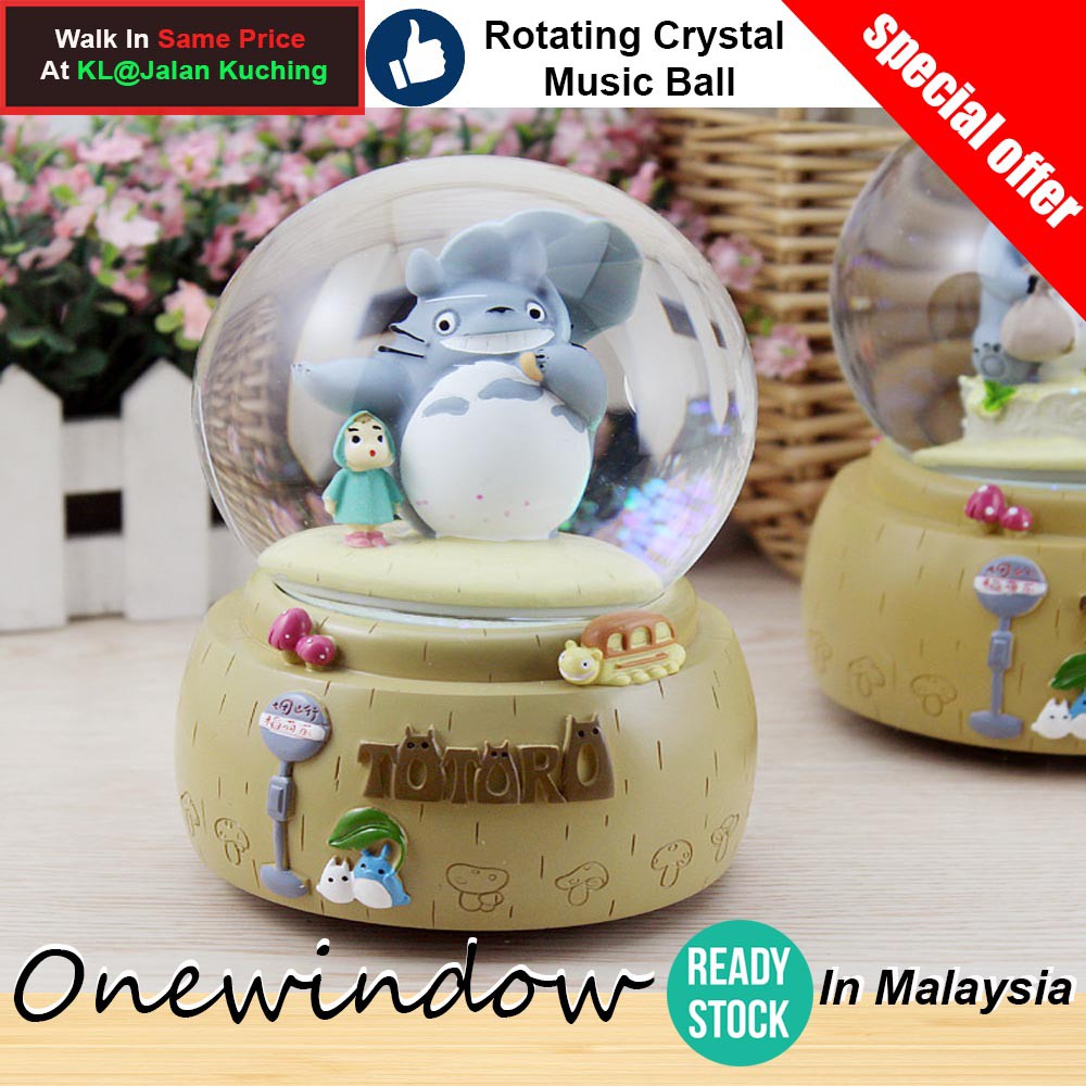 Large Size Rotating Crystal Music Ball Birthday Gift/Special Gift/Creative Gift-Totoro