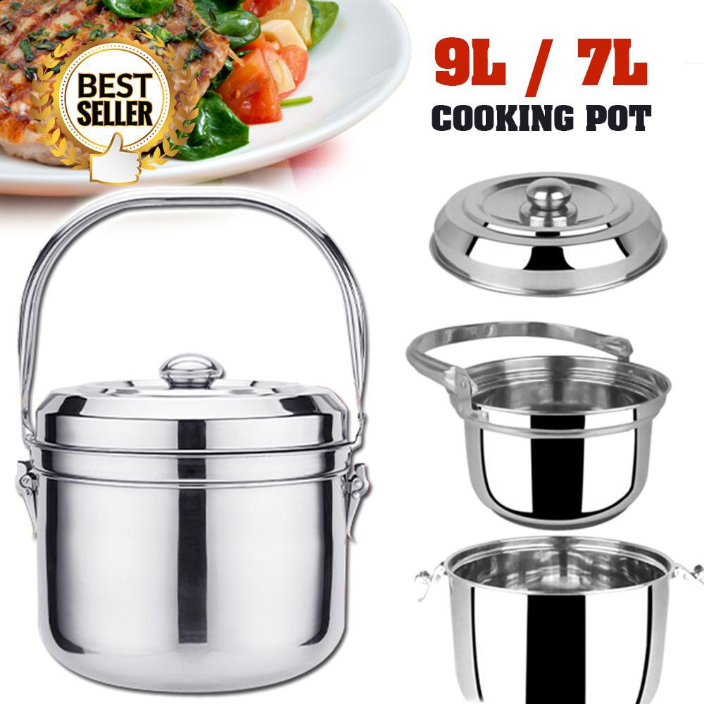 9L / 7L SIDUN Kitchen Thermal Cooker Cooking Pot with Handle Shopee