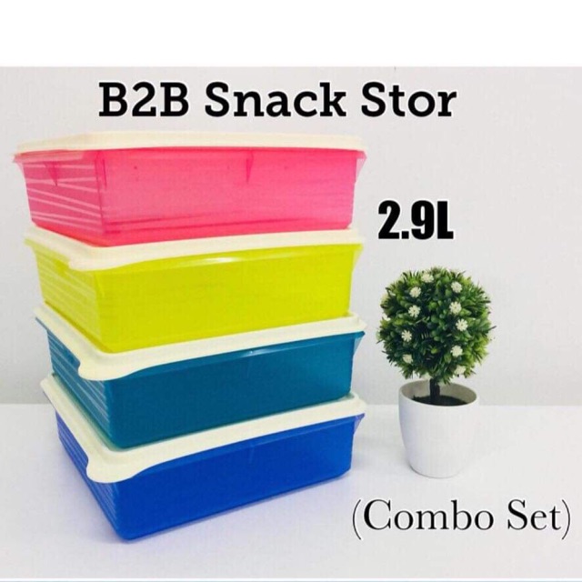 Tupperware B2B Snack Stor 2.9L x 4pcs