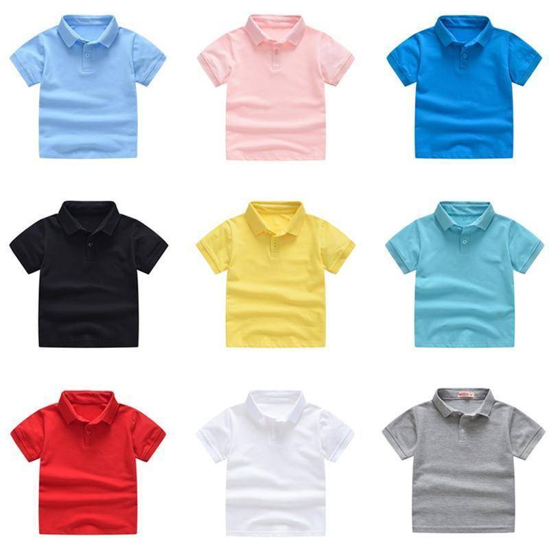 Boys T Shirt Kids Summer Pure Cotton Short Sleeves Polo Shirt