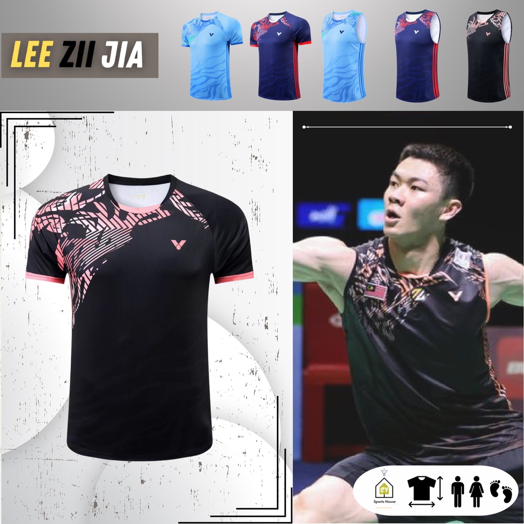 Victor 2022 Design Lee Zii Jia Badminton Jersey Malaysia New Release Sleeveless Sport Shirt