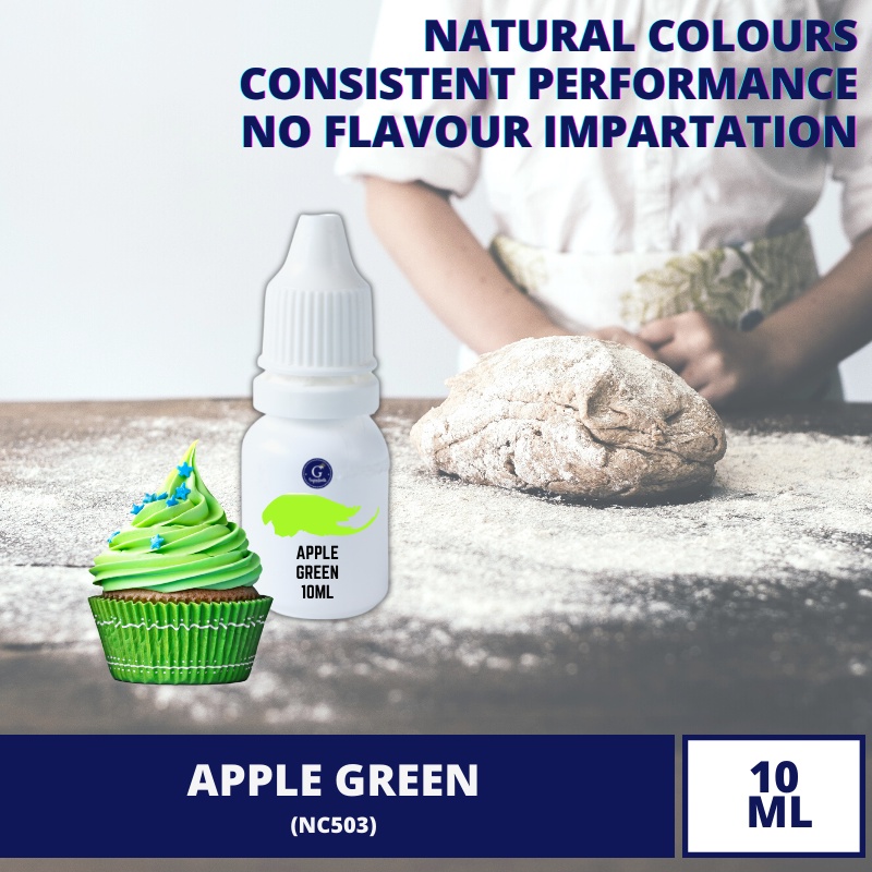 [NATURAL COLOUR] Apple Green Colour Liquid 10ml Edible Food Color, Edible Food Dye, Plant