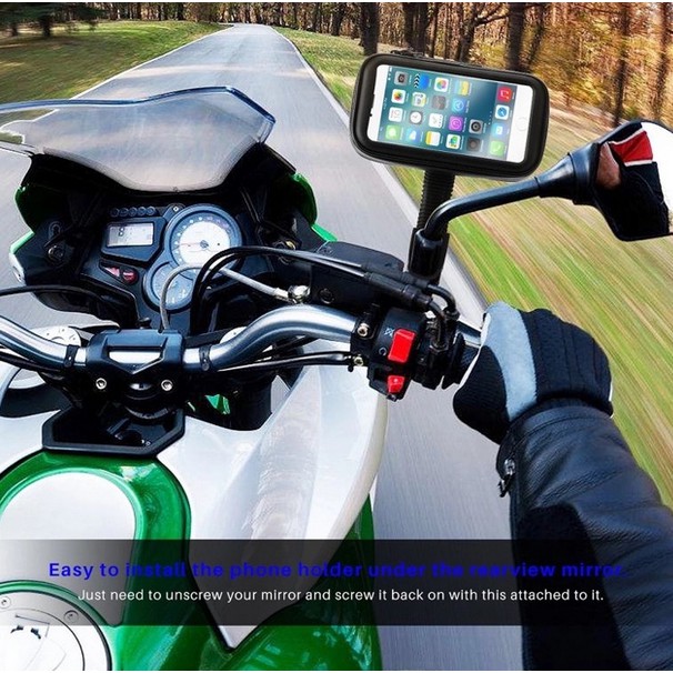 [Local Seller] water Proof Phone Holder MOTORBIKE MOTOR BIKE BICYCLE SIDE MIRROR HANDL