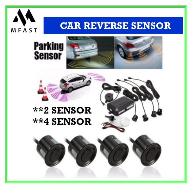 2 Parking Sensors / 4 Parking Sensors Car Reverse Sensor Black