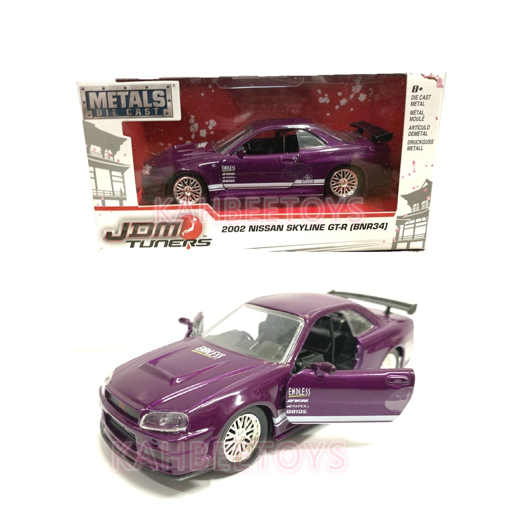 Jada Jdm Tuners 1 32 02 Nissan Skyline Gt R Bnr34 Diecast Shopee Malaysia