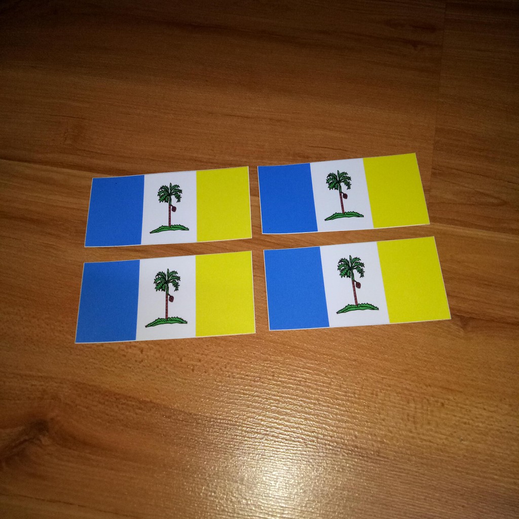 Negeri Pulau Pinang Malaysian State flag sticker inkjet print