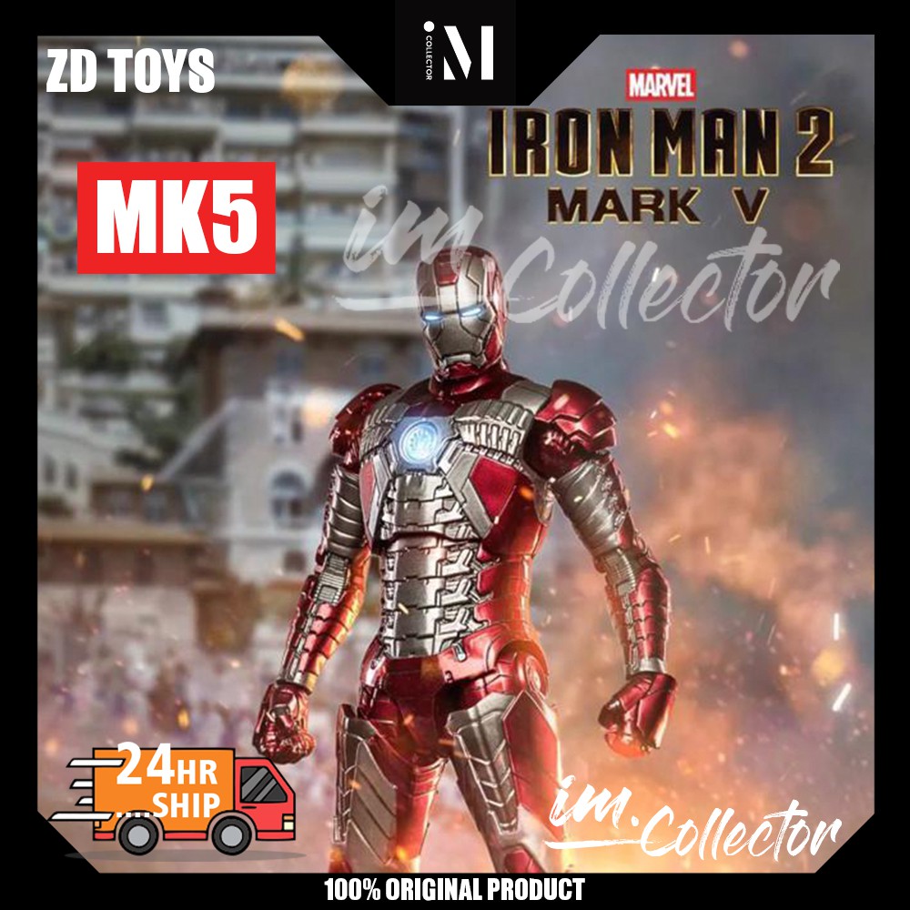 ZD TOYS】Mark 5 Marvel 1/10 Iron Man Hall of Armor 1:10 scale Mark V  Collectible Figure | Shopee Malaysia