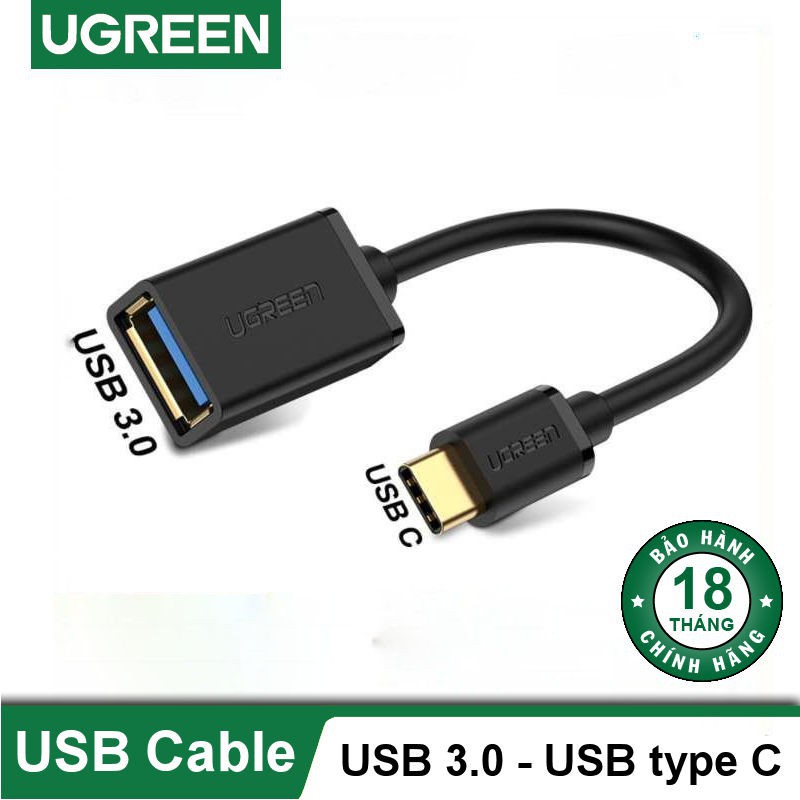 Ugreen 30701 Premium USB Type C to USB 3.0 OTG cable - Genuine | Shopee ...