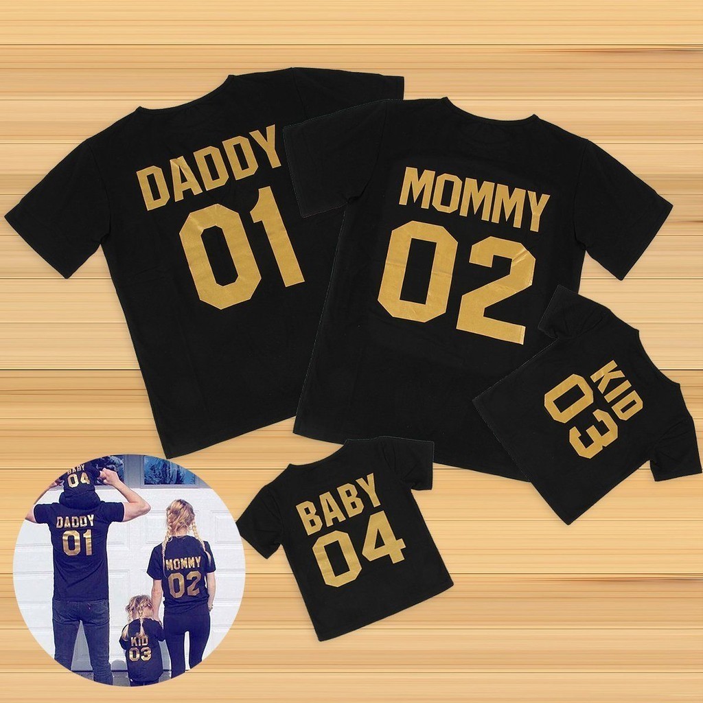 Couple T-Shirt DADDY MOMMY KID BABY Love Matching Shirts Family Clothes Tee Tops