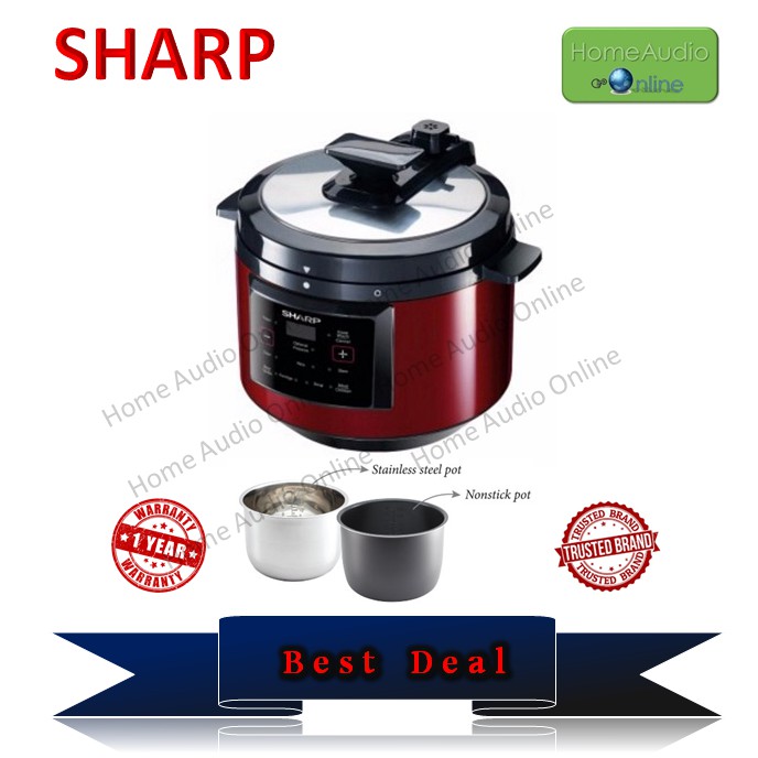 Sharp 6L Pressure Cooker KQA60RD Shopee Malaysia