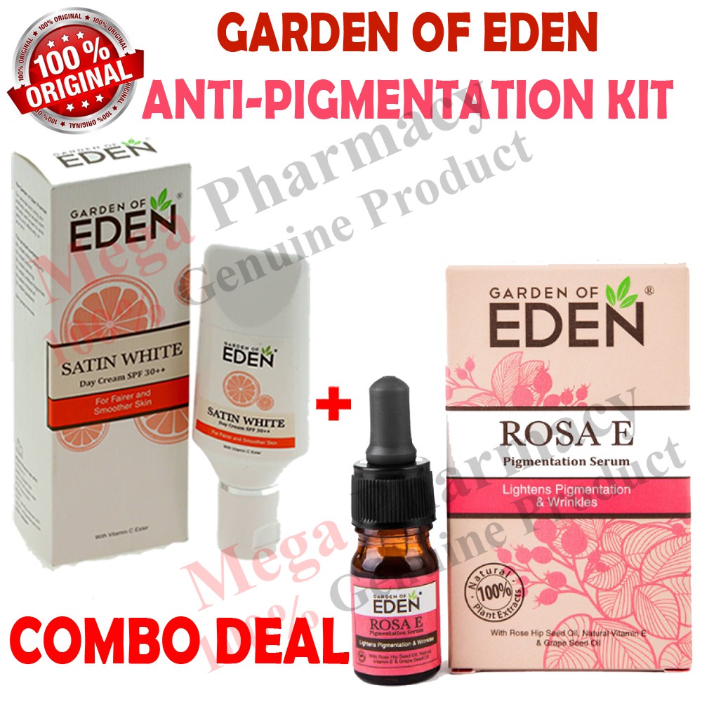 Garden Of Eden Anti Pigmentation Kit Rosa E Satin White Day Cream Shopee Malaysia