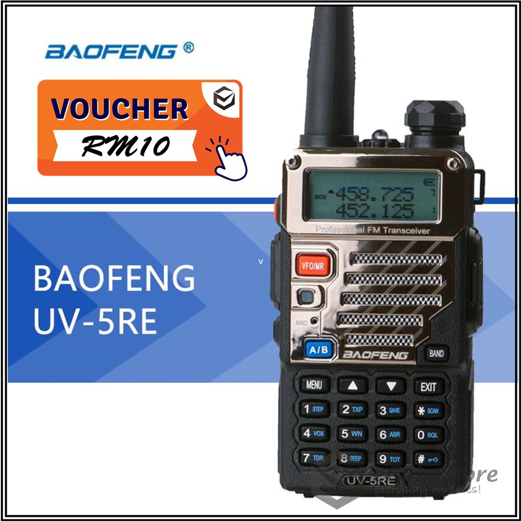 Bao Feng BF UV-5RE UV5RE UV5R Radio Two Way Radio Walkie Talkie Handheld  Transceiver | Shopee Malaysia