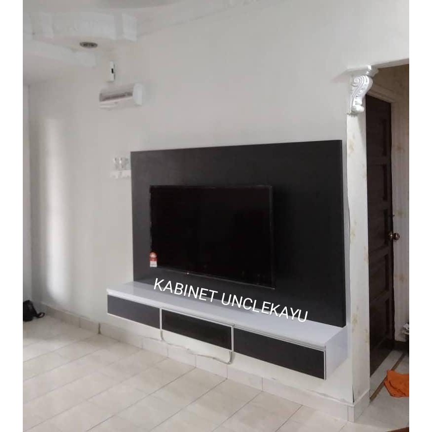  TV  cabinet wall mount kabinet tv  moden gantung  maximum 