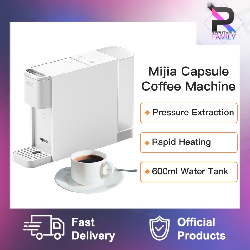 【20 Capsule Coffee】Xiaomi Mijia Capsule Coffee Machine S1301  Espresso Coffee Maker 600ML Water Tank Rapid Heating