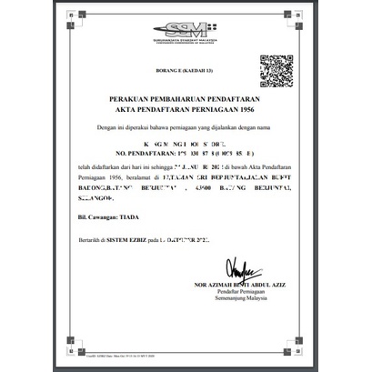 Buy Perbaharui Lesen Perniagaan SSM - Renew SSM SURUHANJAYA 