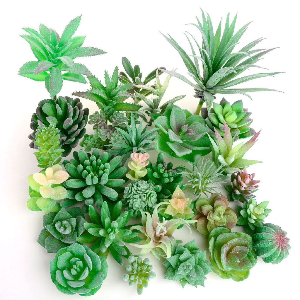 Green Flocking Artificial Succulents Plants Home Garden Decoration Flower Arrangement Bathroom Accessories Artificial Shopee Malaysia
