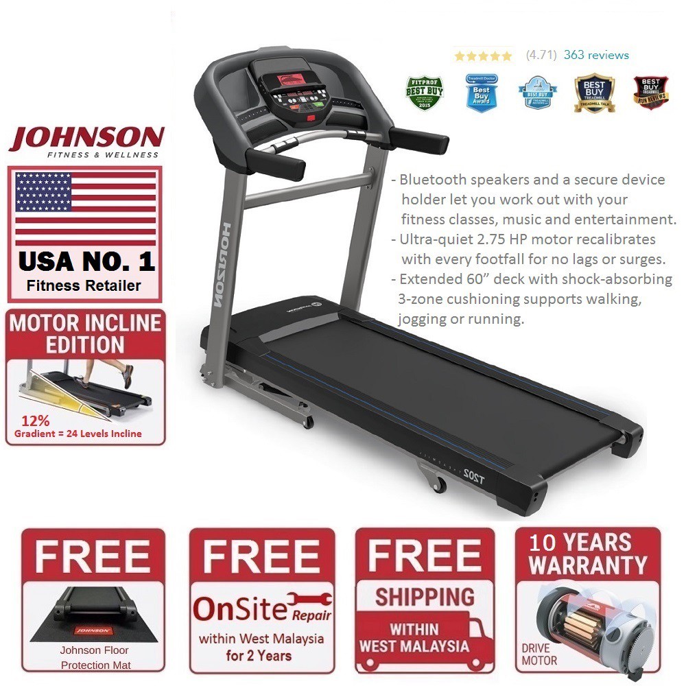 Johnson Fitness Horizon T202 Treadmill | Shopee Malaysia