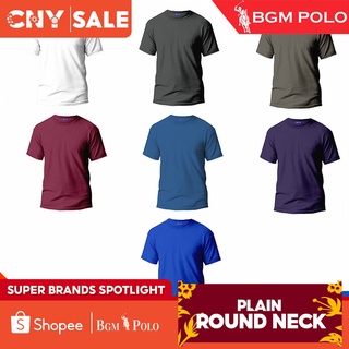 BGM POLO Unisex Cotton Plain Round Neck T- Shirt -BPPMTRN004-MX - T-Shirt Kosong
