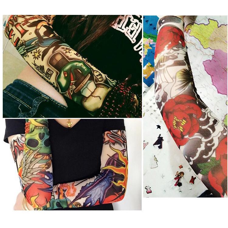 Sepasang Tattoo Hand Sleeves Handsock Hand Cover Sarung Tangan Corak Shopee Malaysia