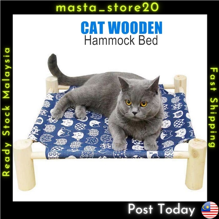 Pet Cat Wooden Hammock Bed / Cat Bed / Cat Hammock / Katil Kucing